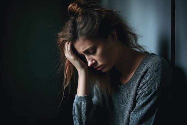 cropped shot of a woman suffering from depression