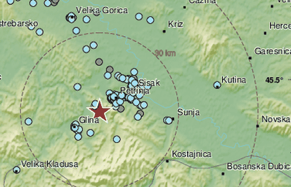 Potres jačine 2,6 kod Petrinje: 'Prvo se čulo kao da grmi, pa je jako zatreslo kuću'