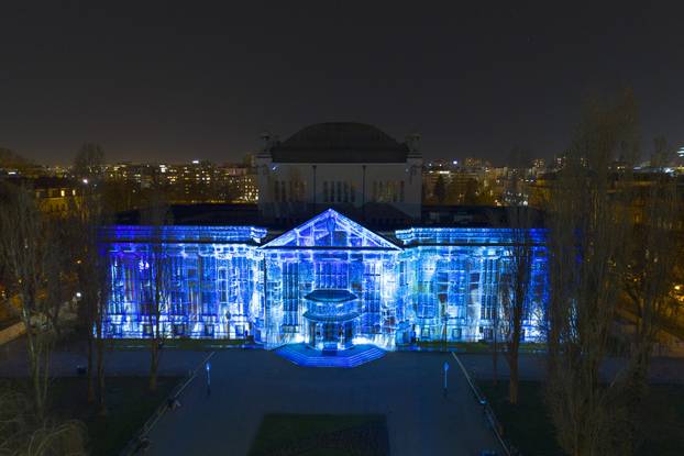 Pogled iz zraka na Festival svjetla 