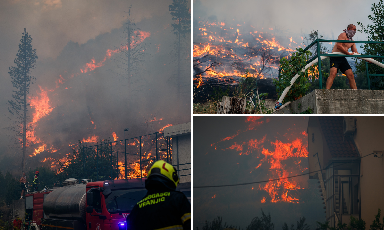 Teška noć je pred vatrogascima: 'Kuće su uspješno obranjene, a noćas ćemo braniti Podstranu'