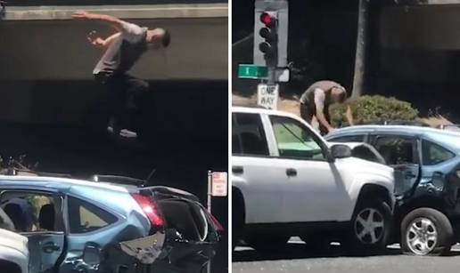 Zabijao se u auto, a onda još i bjesomučno skakao po njemu...