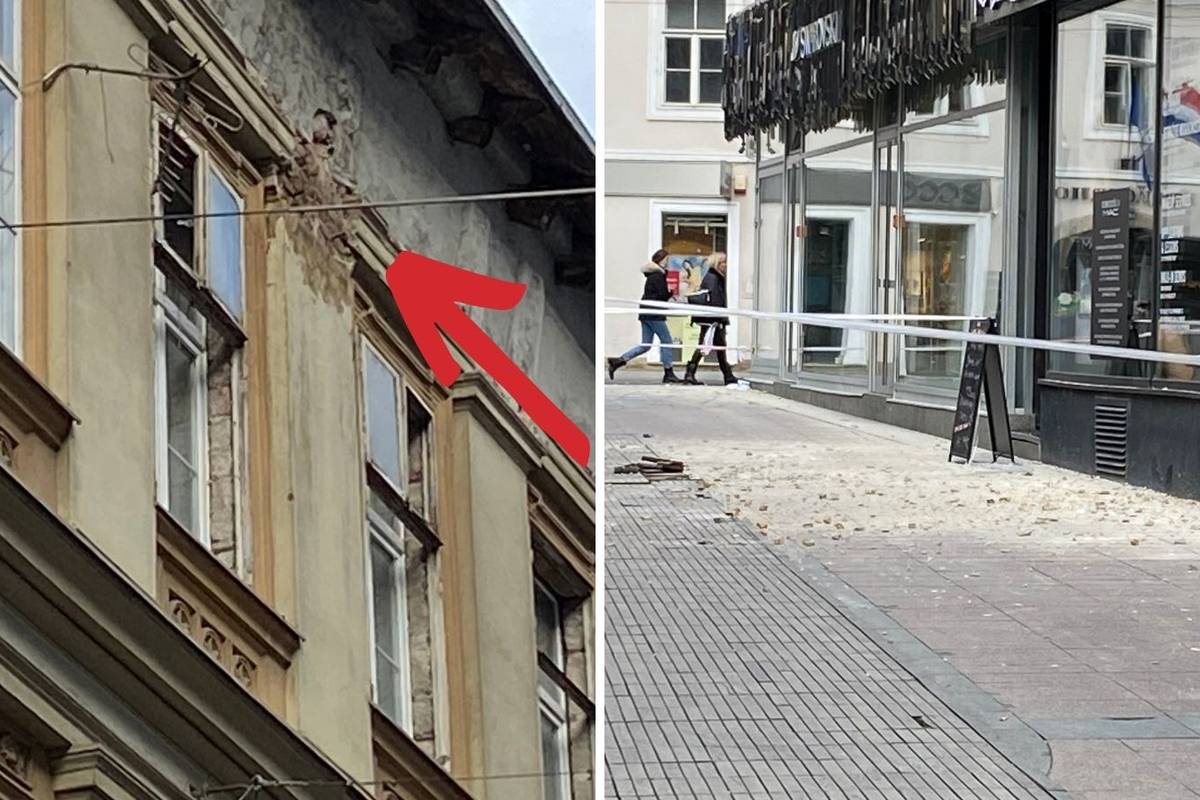 Na Ilici se srušili komadi zgrade: 'Cigle su pale blizu dvije cure'