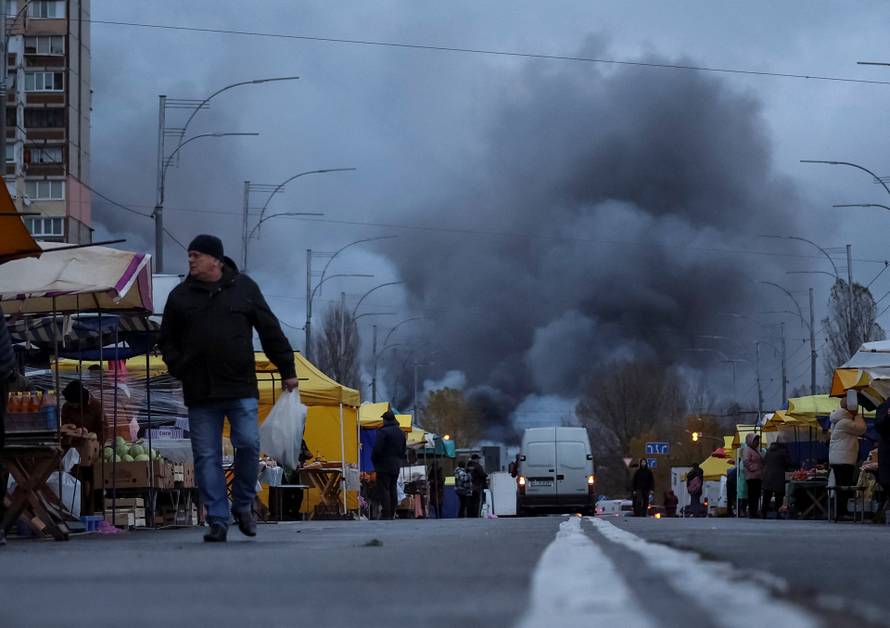 Aftermath of a Russian missile attack in Kyiv