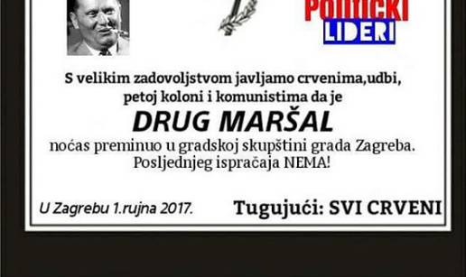 "Drug maršal je preminuo, a posljednjeg ispraćaja nema!"