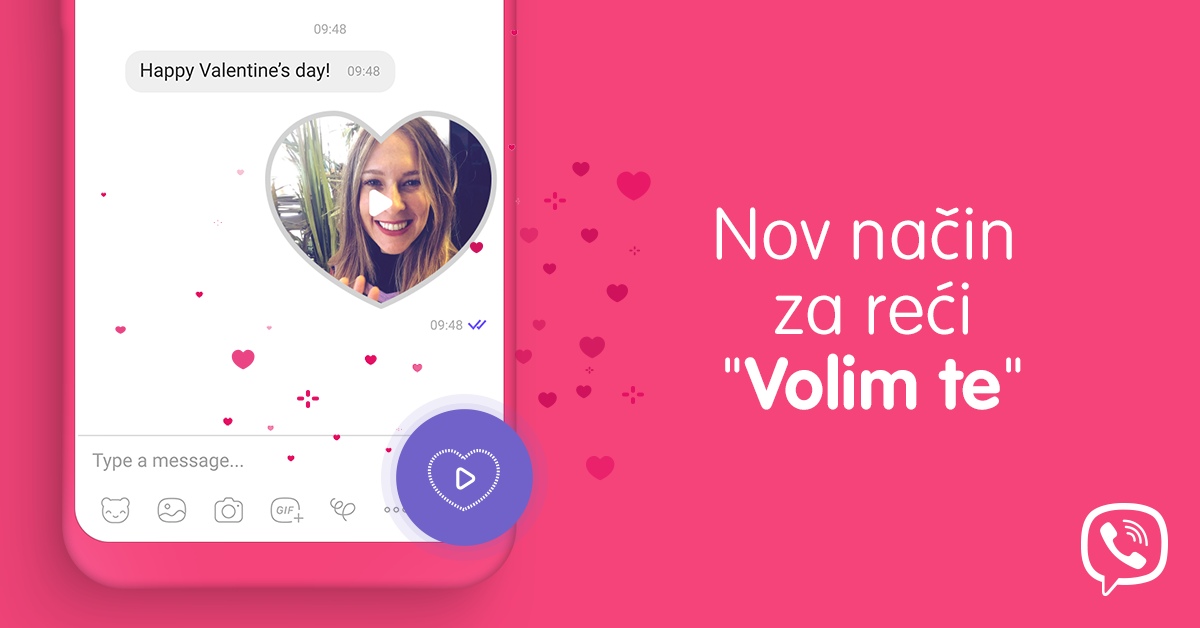 Viber vam ovog Valentinova predstavlja 'Volim te' video