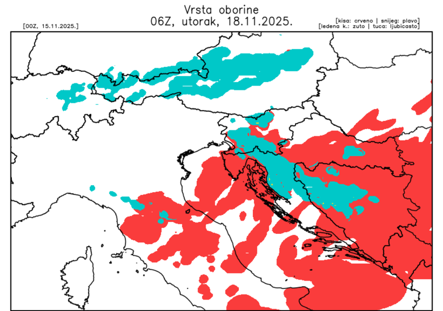 Stiže pravi udar zime! Sutra obilna kiša, a onda će dijelove Hrvatske zatrpati snijeg!