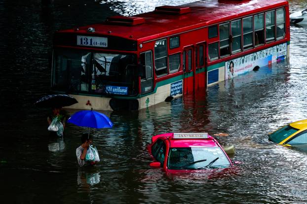 Heavy rain in Bangkok