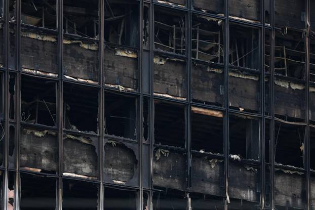 Zagreb: Vjesnikov neboder tjedan nakon požara, očevid je u tijeku