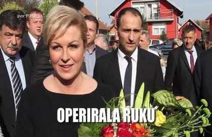 Operirana Kolinda: Uklonjena joj cista s desne ruke