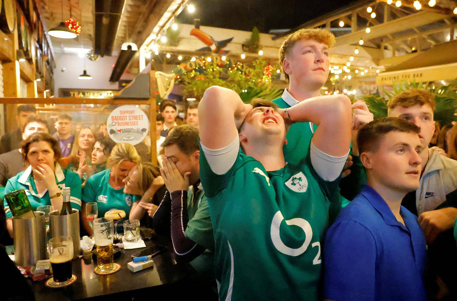 Rugby World Cup 2023 - Quarter Final - Fans in Dublin watch Ireland v New Zealand