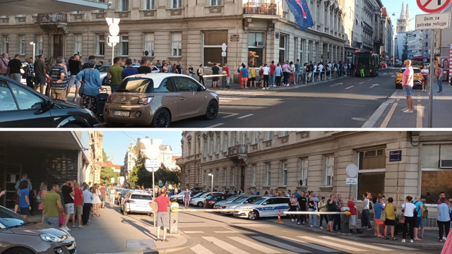 FOTO Ludnica pred policijom u Petrinjskoj: 'Gužva je od rane zore, red je preko pola ulice!'