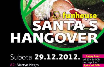 Funhouse - Santa's Hangover: Partijajte u Aquariusu u subotu