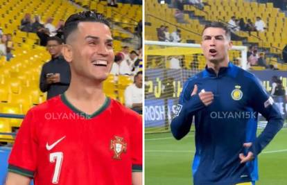 VIDEO Cristiano Ronaldo vidio 'dvojnika' na tribinama: 'Brate, ne sličiš na mene, ružan si'
