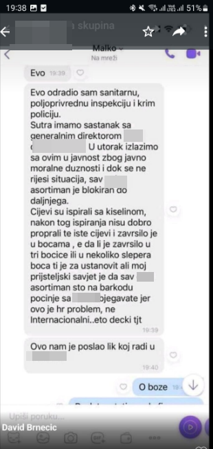 Poruke o štetnom piću: MUP istražuje sve okolnosti slučaja