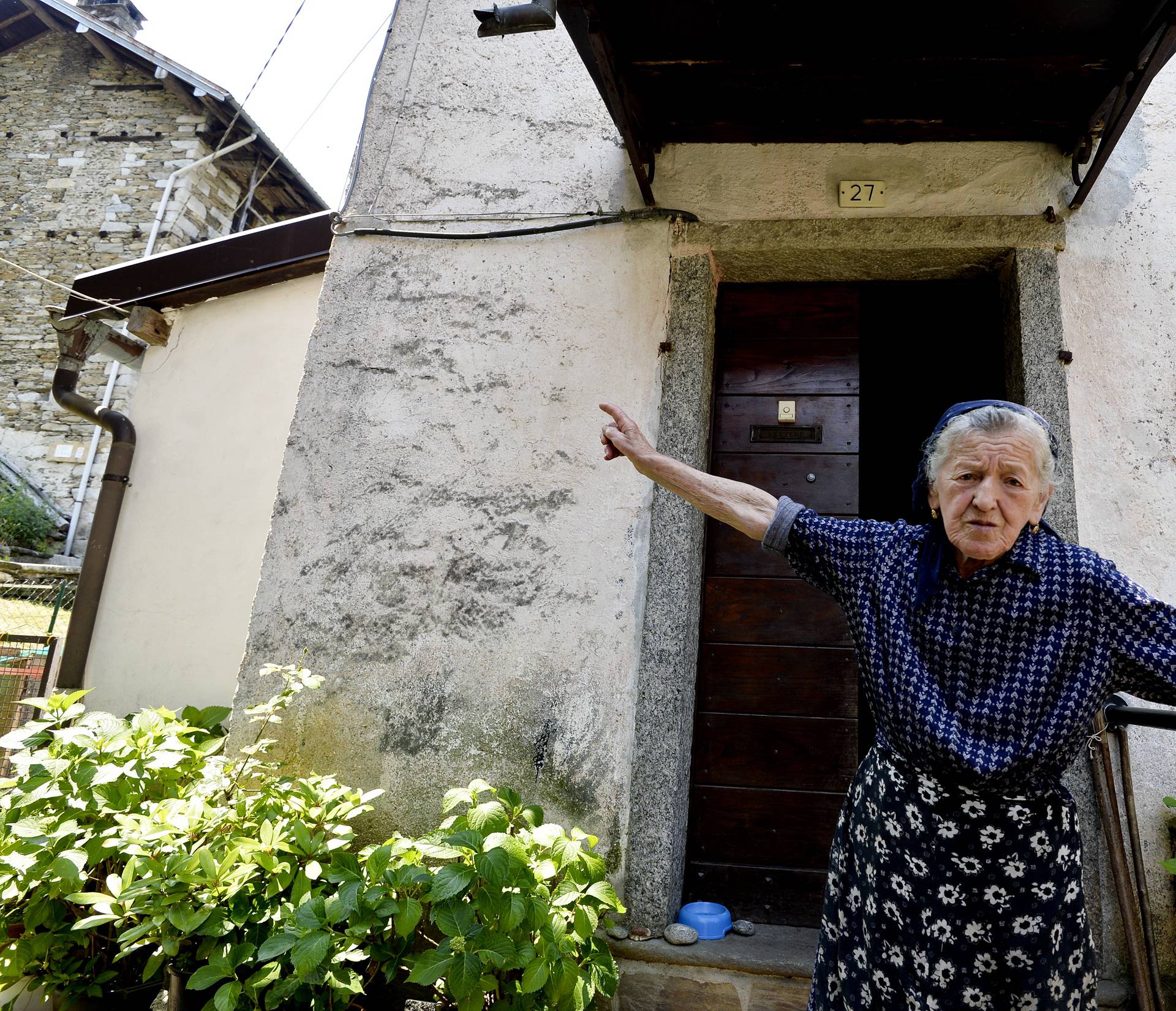 Paolina Grassi, the only inhabitant of the small village of Socraggio in the Cannobina Valley