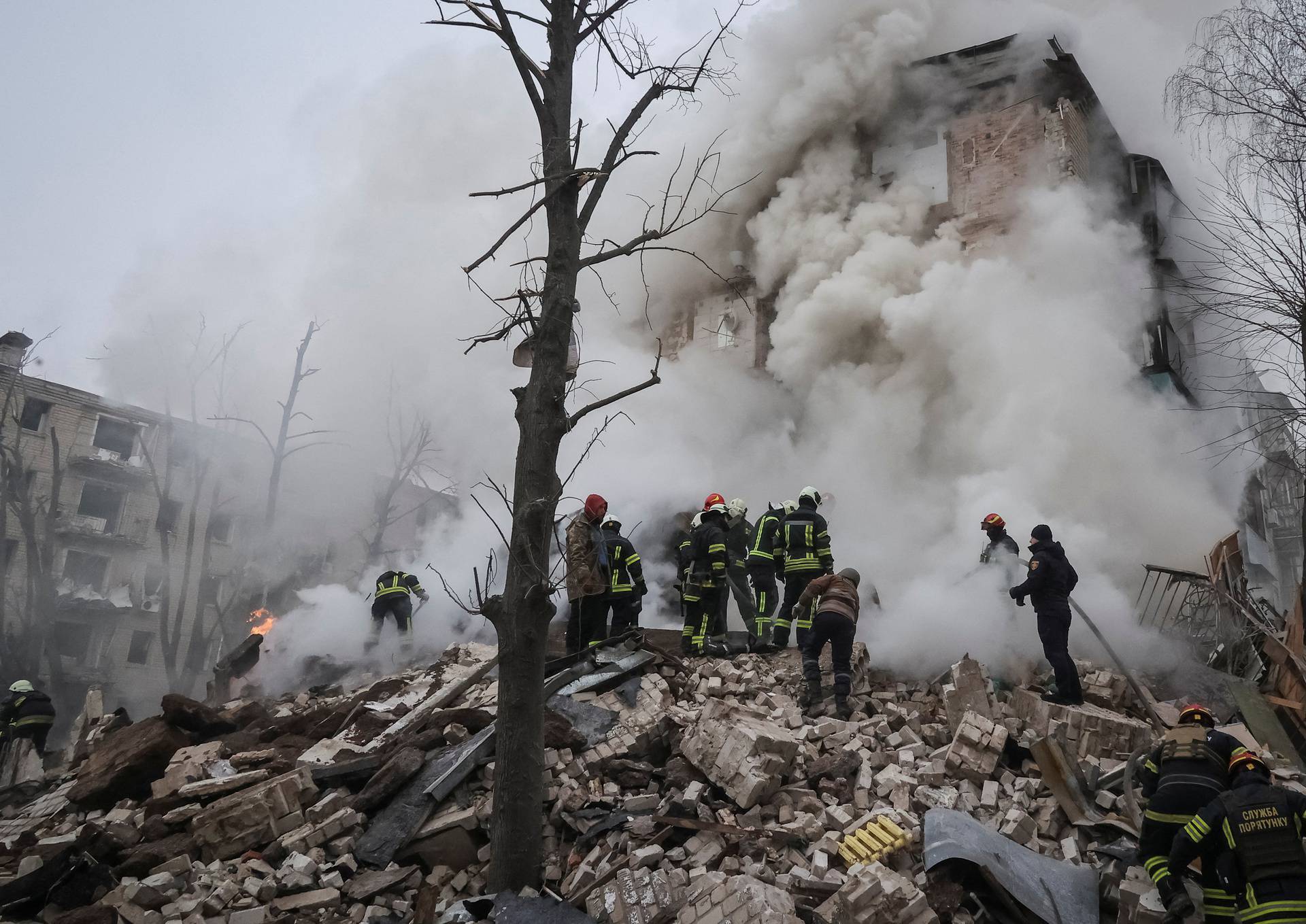 Aftermath of a Russian missile attack in Kharkiv