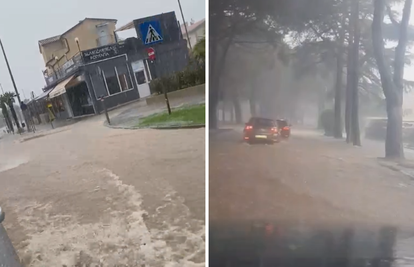 VIDEO Jako nevrijeme pogodilo je Istru. Ulice u Medulinu pod vodom: 'Tuča i ogromna kiša!'