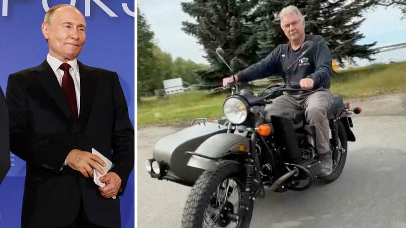 Putin med obiskom v ZDA Američanu podaril motorno kolo Ural