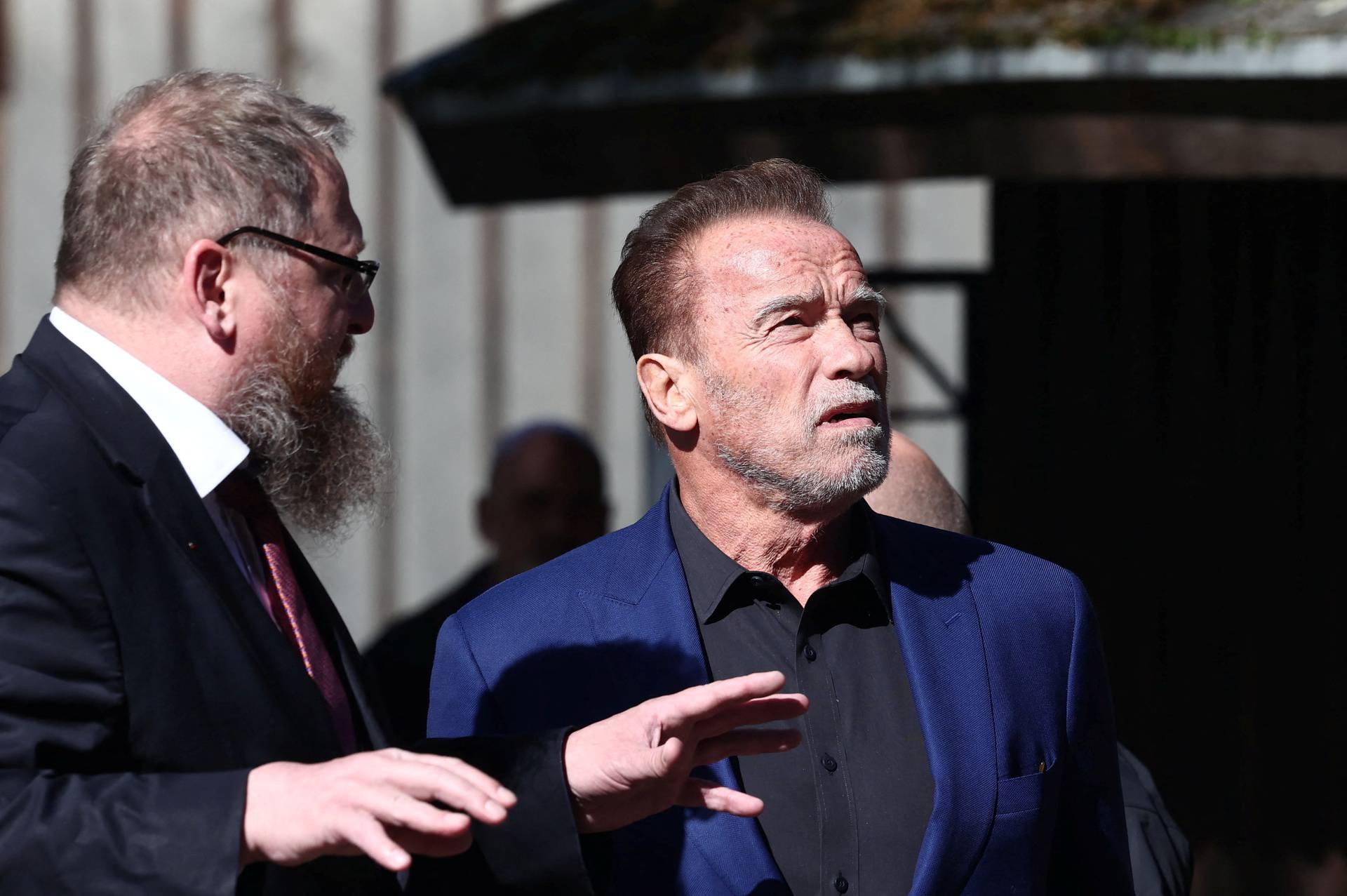 Arnold Schwarzenegger visits former Nazi German concentration camp Auschwitz-Birkenau, near Oswiecim