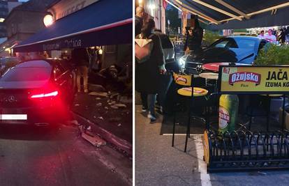 Mercedesom se zabio u terasu restorana, dvoje ozlijeđenih