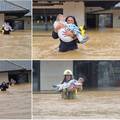 FOTO Vatrogasci spašavali djecu iz vrtića u Sloveniji, prestrašene ih iznosili u rukama po poplavi