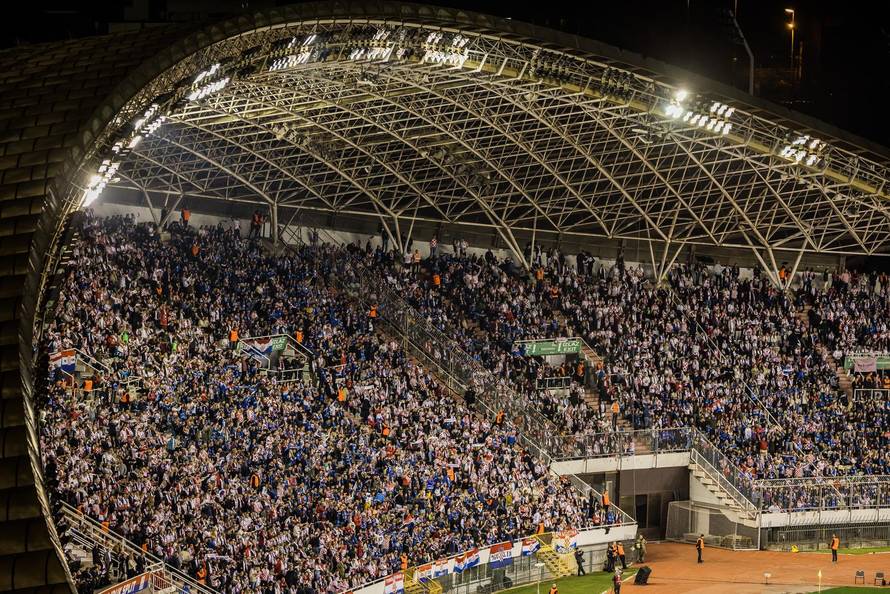Split:  Pogled na Poljud za vrijeme utakmice Hrvatska - Wales 