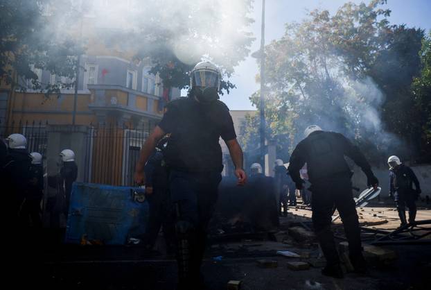 Anti-government protest by students in Tirana