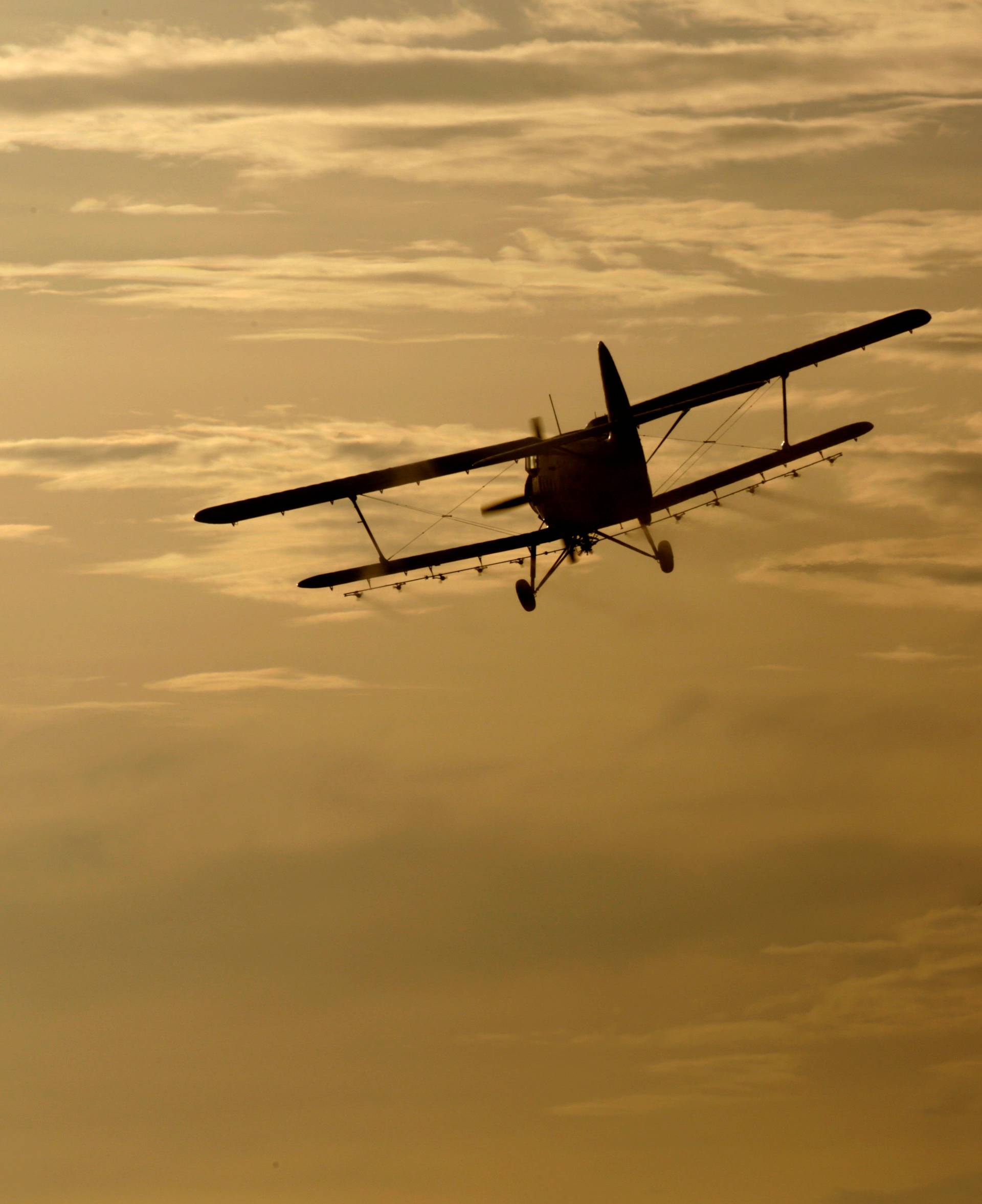 A biplane used for fumigation to prevent dengue and zika flies over Havana