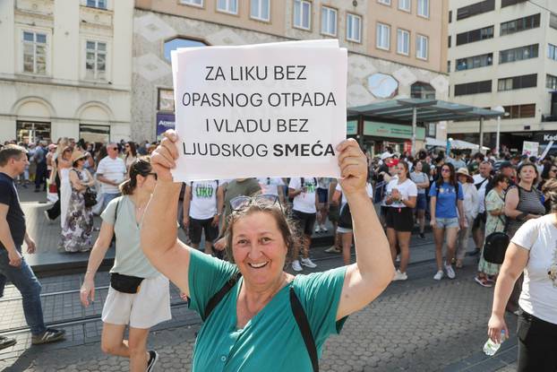 Tisuće prosvjednika preplavile središte Zagreba zbog otpada u Lici