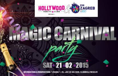 Dođite na čarobni karneval u subotu u klub Hollywood