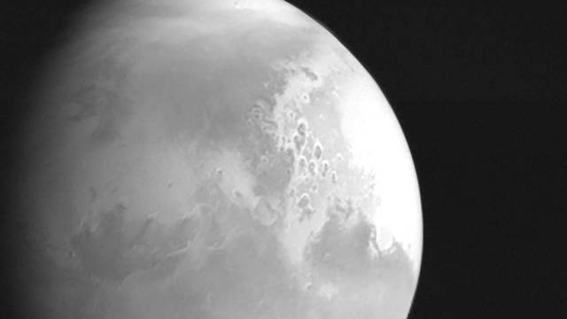 Handout image of Mars taken by China's Tianwen-1 unmanned probe