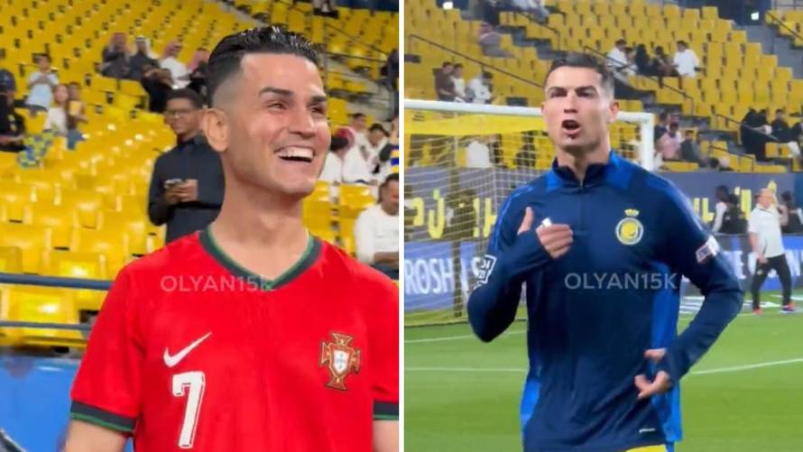 VIDEO Cristiano Ronaldo vidio 'dvojnika' na tribinama: 'Brate, ne sličiš na mene, ružan si'