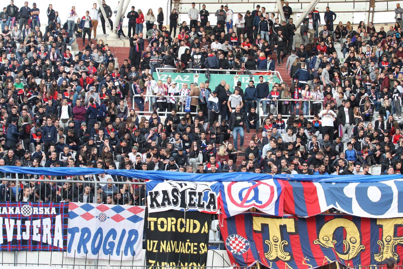 Split: Atmosfera na utakmici 27. kola HT Prve HNL izmeÄu Hajduka i Dinama
