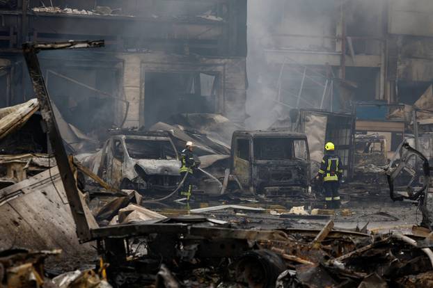 Aftermath of a Russian missile attack in Kyiv