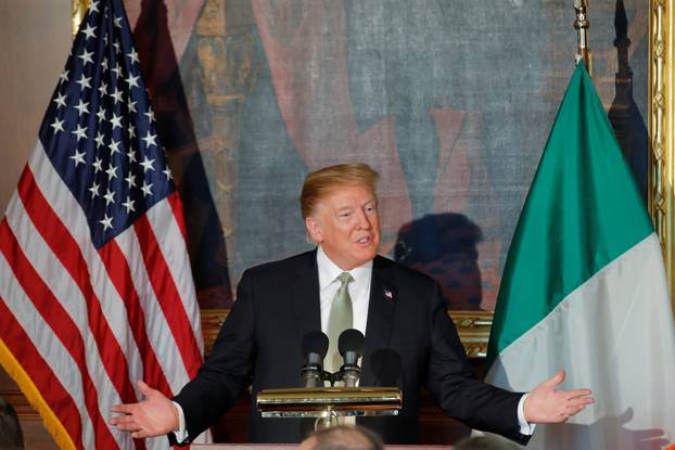 U.S. President Trump attends 37th annual Friends of Ireland luncheon at the U.S. Capitol in Washington