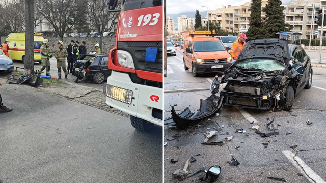 FOTO Dva sudara u istoj ulici u Splitu: Dvoje ljudi je ozlijeđeno