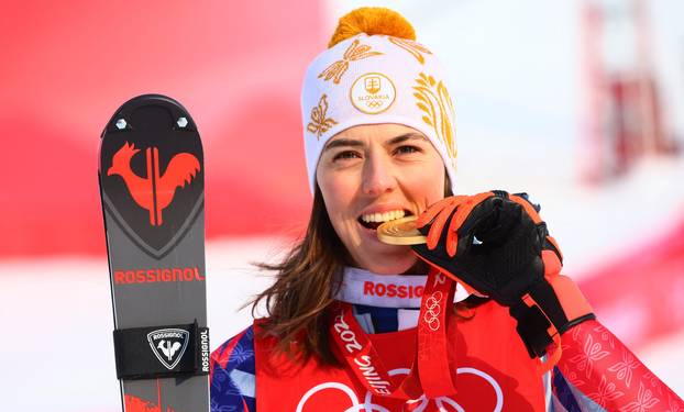 Victory Ceremony - Alpine Skiing - Women's Slalom