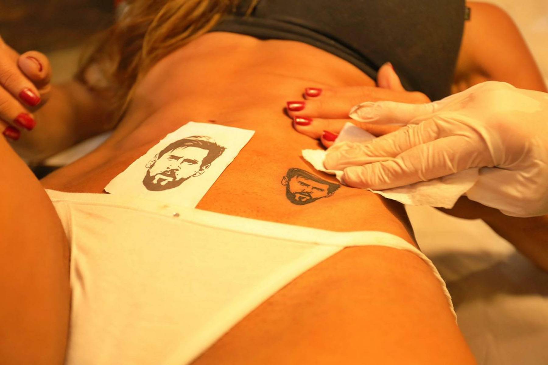 Miss Bumbum Suzy Cortez Gets Tattoo Of Football Hero Lionel Messi On Her Groin