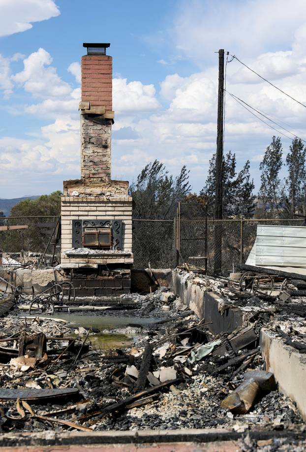 A burned home at Hawk Fire in Reno