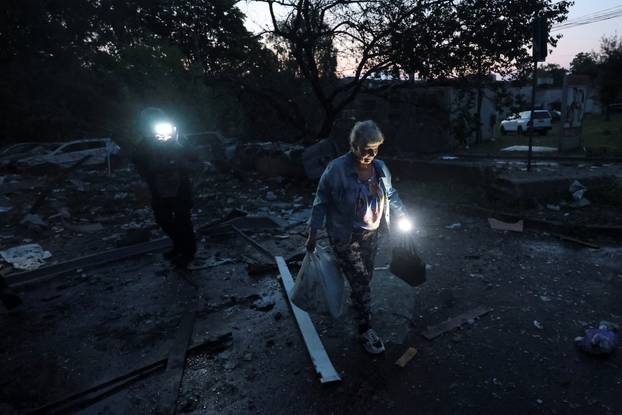 Aftermath of a Russian drone attack in Kharkiv