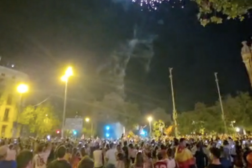 Slavlje na ulicama Barcelone nakon pobjede &Scaron;panjolske