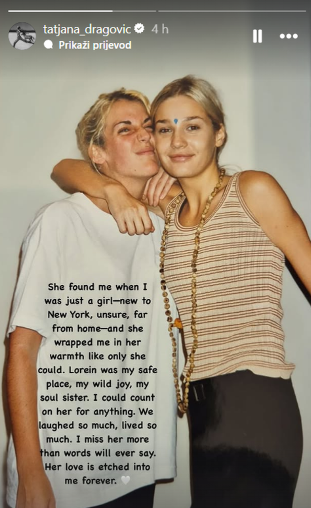 As she tried with Goran, Tatiana recalled a photo from a young age: ‘She was my safe port’