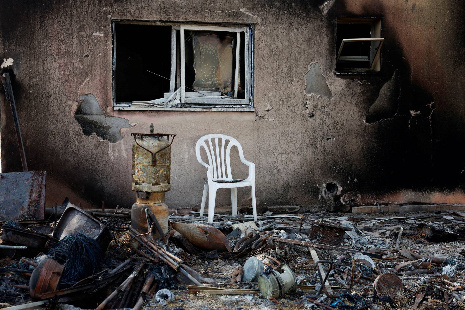 Aftermath of the deadly October 7 attack by Hamas gunmen from the Gaza Strip, in Kibbutz Kfar Aza