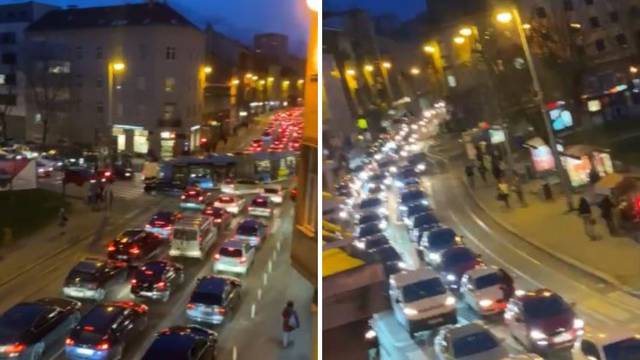 VIDEO Kaos u Zagrebu: U Ilici bile kolone, gužva i kod Arene