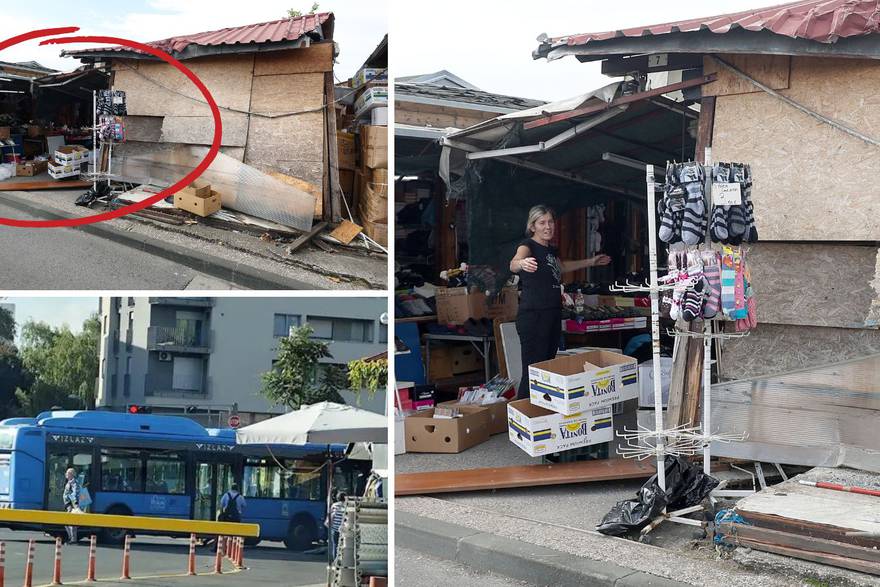 ZET-ov autobus bez vozača zabio se u štand na tržnici Črnomerec