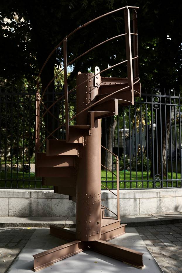 FILE PHOTO: Piece of original Eiffel Tower staircase to go up for auction in Paris