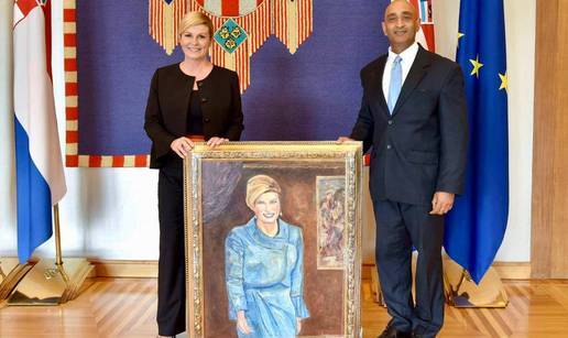 Naslikao ju je: Kolinda dobila portret od veleposlanika Indije