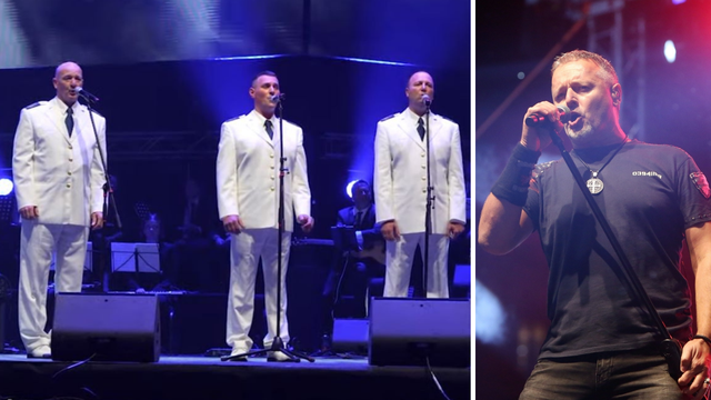 Klapa 'Sveti Juraj' u Areni izvela je Thompsonovu pjesmu: 'Ajme, ja se ježim od glave do pete...'