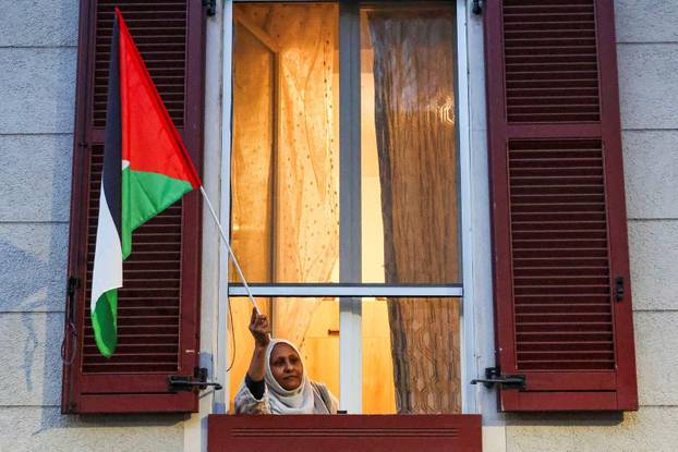 Demonstrators protest the 2026 Winter Olympics in Milan