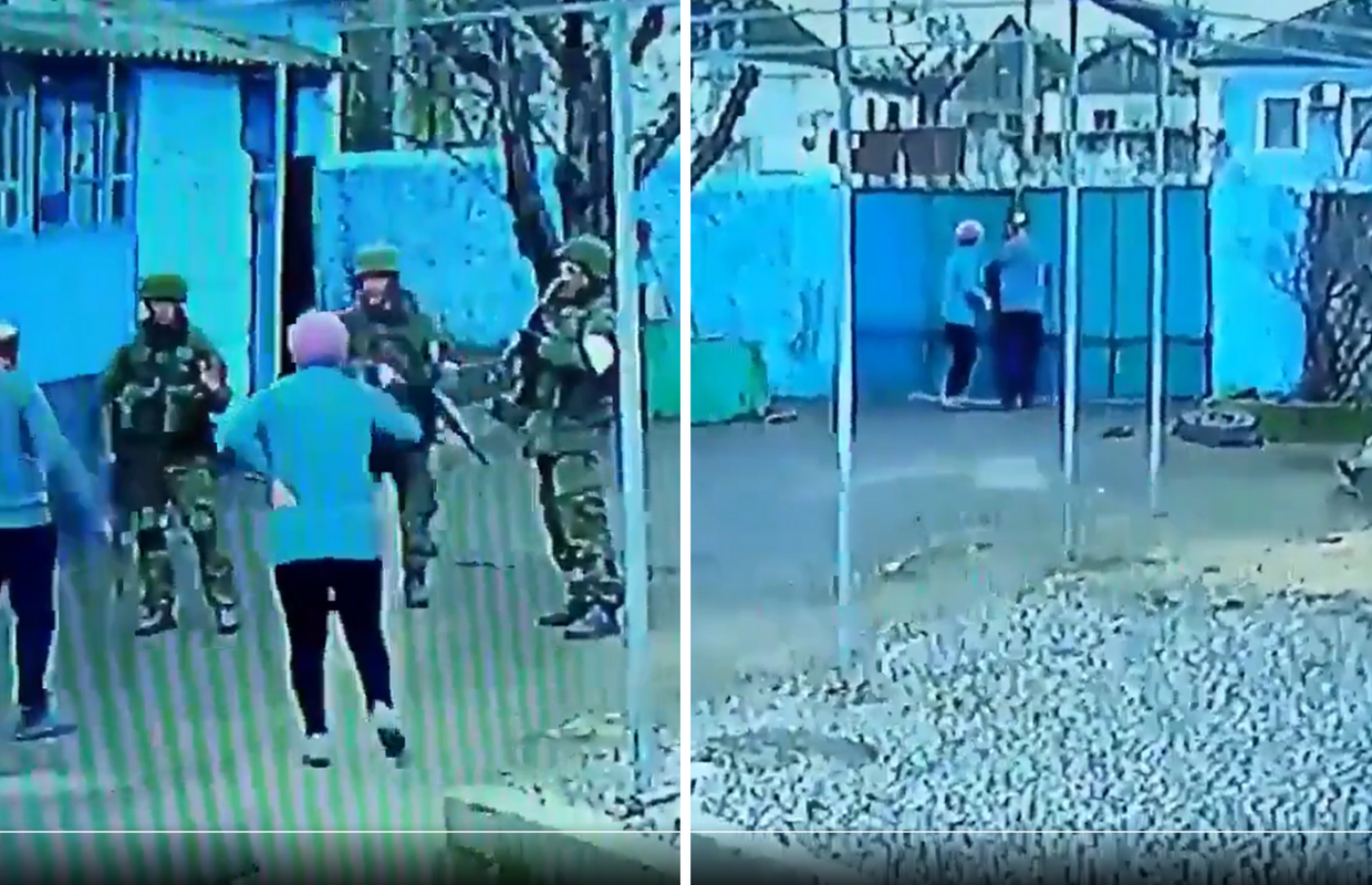 VIDEO Kakva hrabrost! Baka i djed izvikali se na 3 naoružana ruska vojnika i otjerali ih